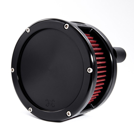 BA Air Cleaner Kit, Black finish, Red filter