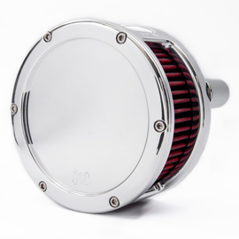 BA Air Cleaner Kit, Chrome finish, Red filter