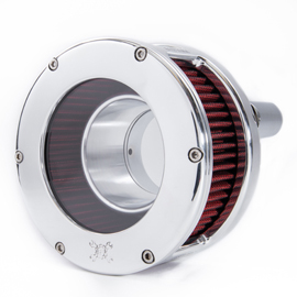 BA Air Cleaner Kit, Chrome finish, Red filter