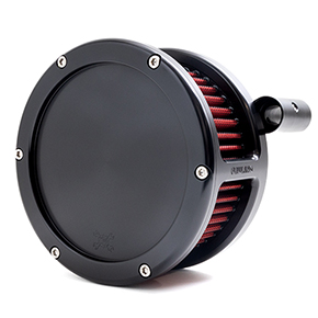 BA Air Cleaner Kit, Black finish, Red filter