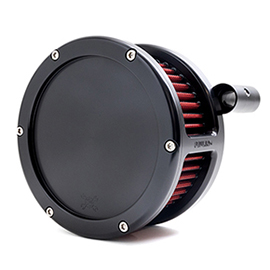 BA Air Cleaner Kit, Black finish, Red filter