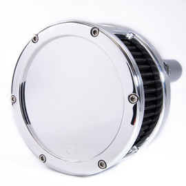 BA Air Cleaner Kit, Chrome finish, Black filter