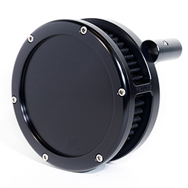 BA Air Cleaner Kit Slim, Black finish, Black filter