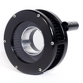 BA Air Cleaner Kit Slim, Black finish, Black filter