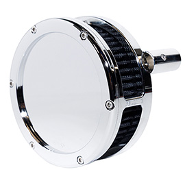 BA Air Cleaner Kit Slim, Chrome finish, Black filter