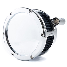BA Air Cleaner Kit, Chrome finish, Black filter