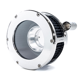 BA Air Cleaner Kit, Chrome finish, Black filter