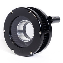 BA Air Cleaner Kit Slim, Black finish, Black filter