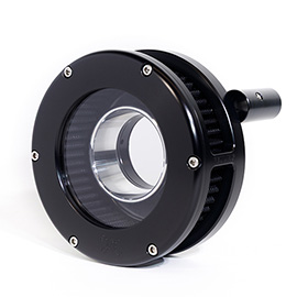 BA Air Cleaner Kit Slim, Black finish, Black filter