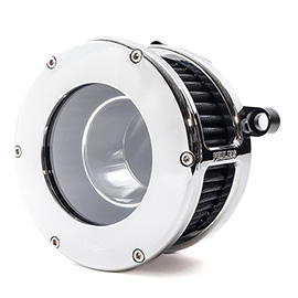 BA Air Cleaner Kit, Chrome finish, Black filter