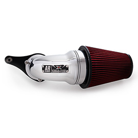 AR Air Cleaner Kit, Polished/Black finish, Red Race Series filter