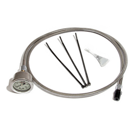 STAINLESS REMOTE OIL PSI GAUGE KIT M8