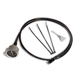 BLACK REMOTE OIL PSI GAUGE KIT M8